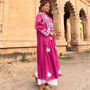 Chanderi A-Line Indian/Pakistani Kurta